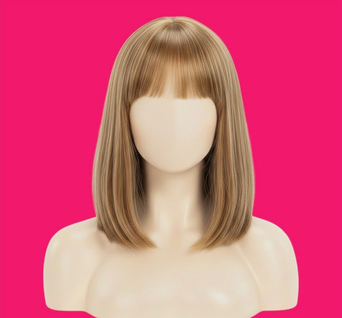 Shake-N-Go Snatched Ombré Honey Blonde Bob Wig HUMAN HAIR BLEND - PRIYA 16 inches