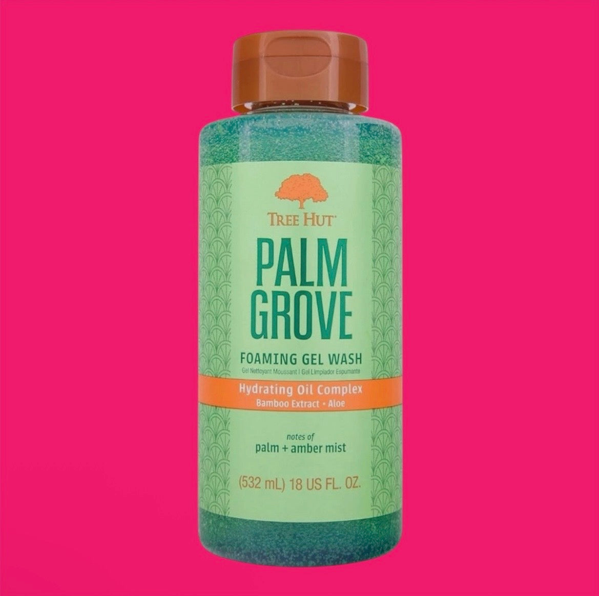 Tree Hut Body Wash, Palm Grove, 18 Fl Oz Hydrating & Moisturizing Shower Gel