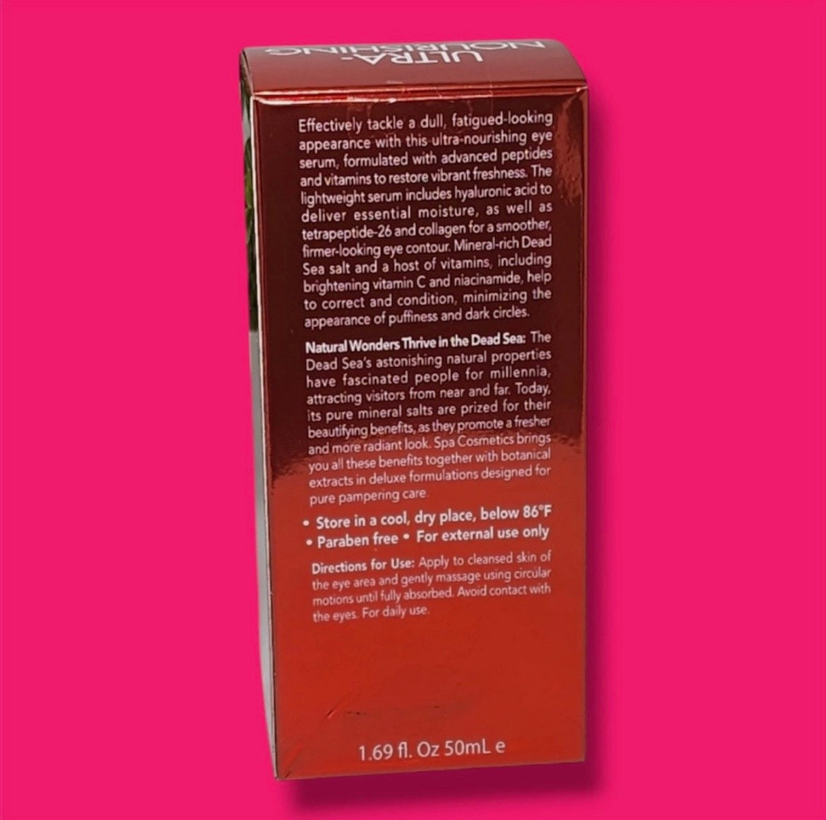 Ultra Nourishing Eye Serum Peptides, Vitamins w/ Dead Sea Minerals 1.69 fl oz