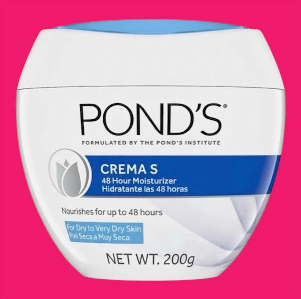 Pond’s Crema S 48 Hour Moisturizer Cream Dry to Very Dry Skin 200g