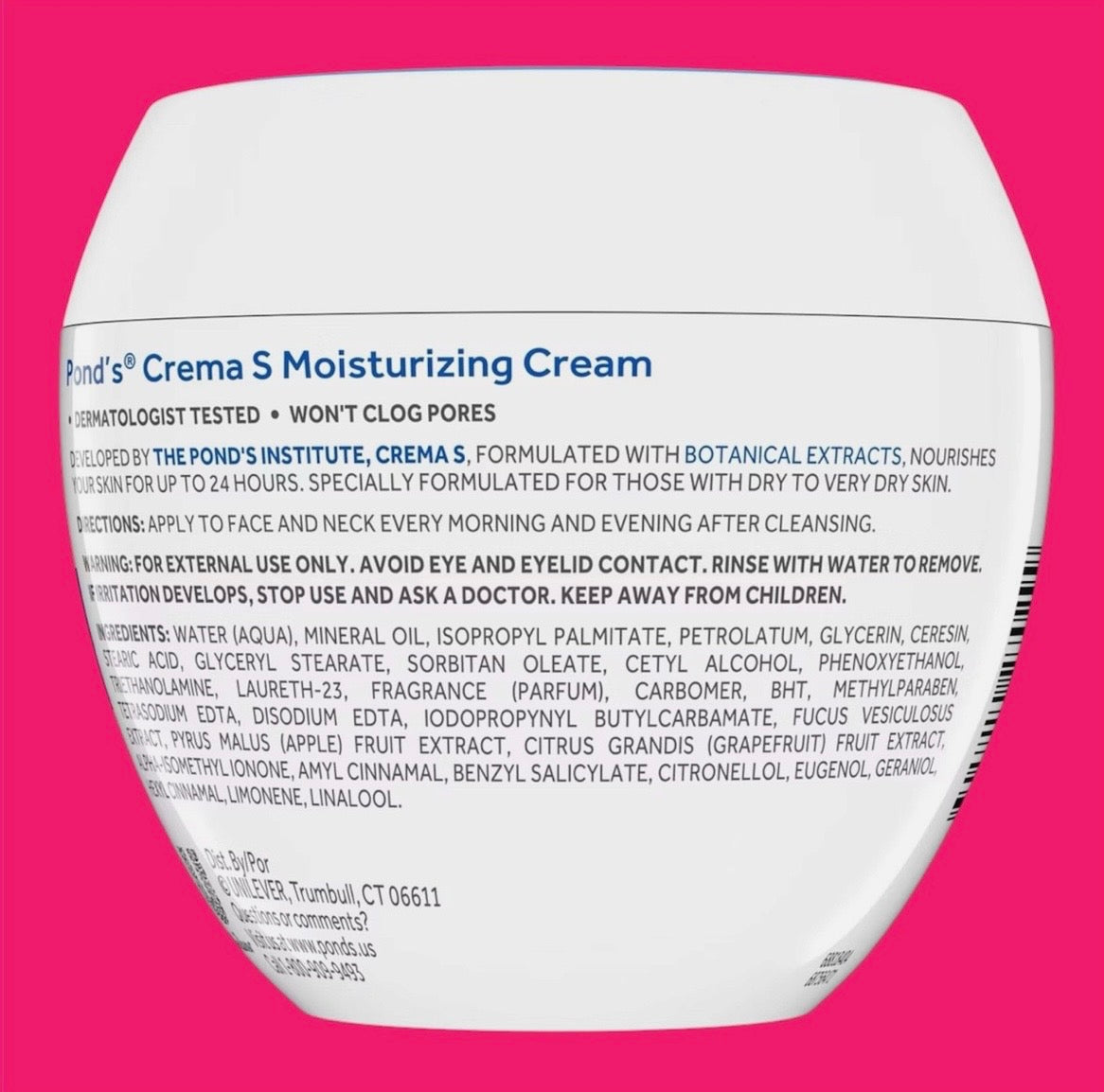 Pond’s Crema S 48 Hour Moisturizer Cream Dry to Very Dry Skin 200g