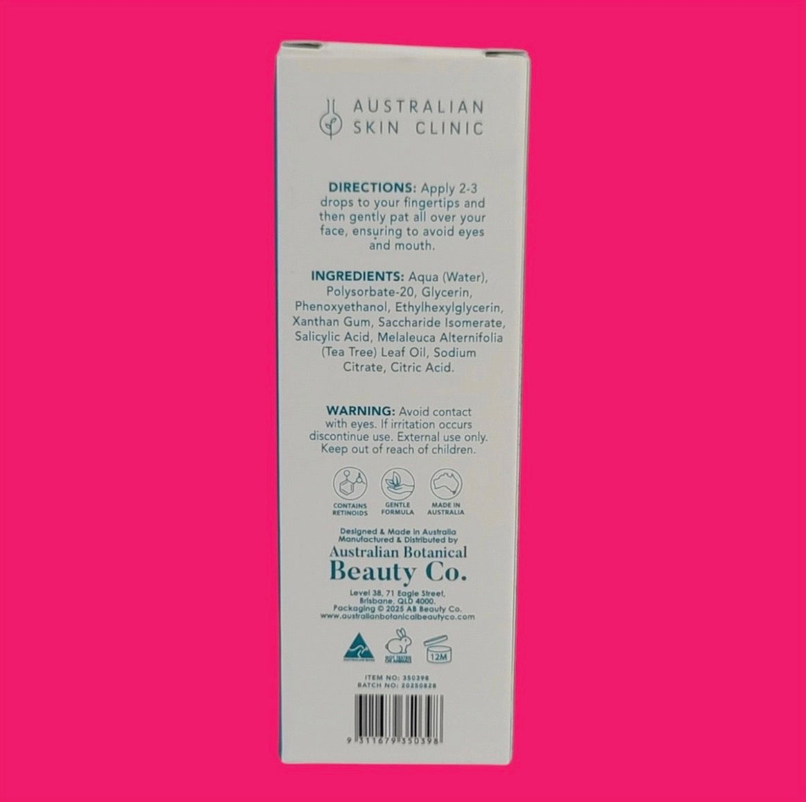Australian Skin Rapid Action Acne Face Serum w/ Salicylic Acid & Tea Tree 1.69oz