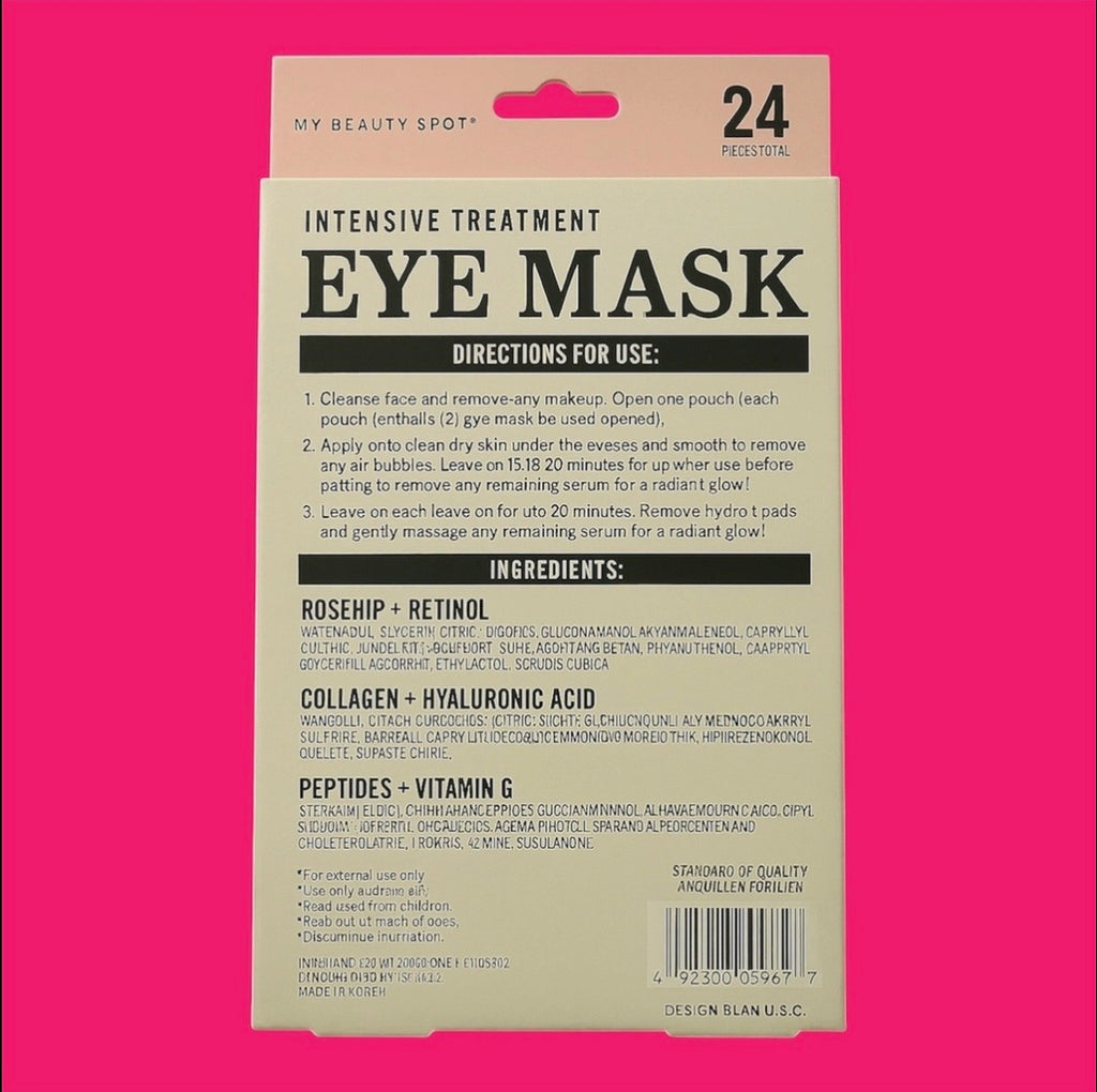 24 pcs Of My Beauty Spot Recovering Under Eye Mask - Rosehip - Collagen - VitaC