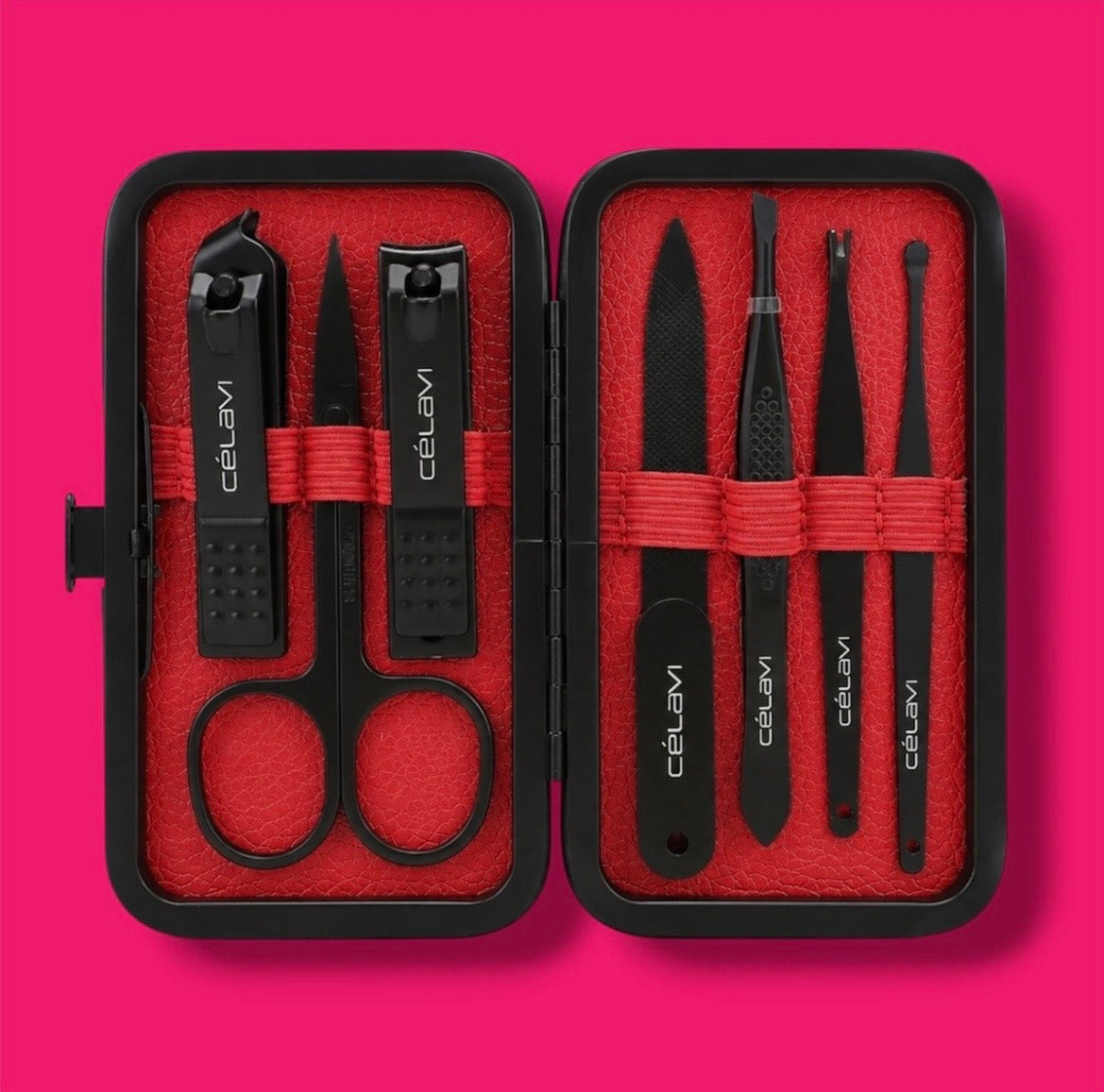 Celavi Grooming Set ManiPedi Kit Nail Clippers Set 8 in 1 for Men Gift Newinbox