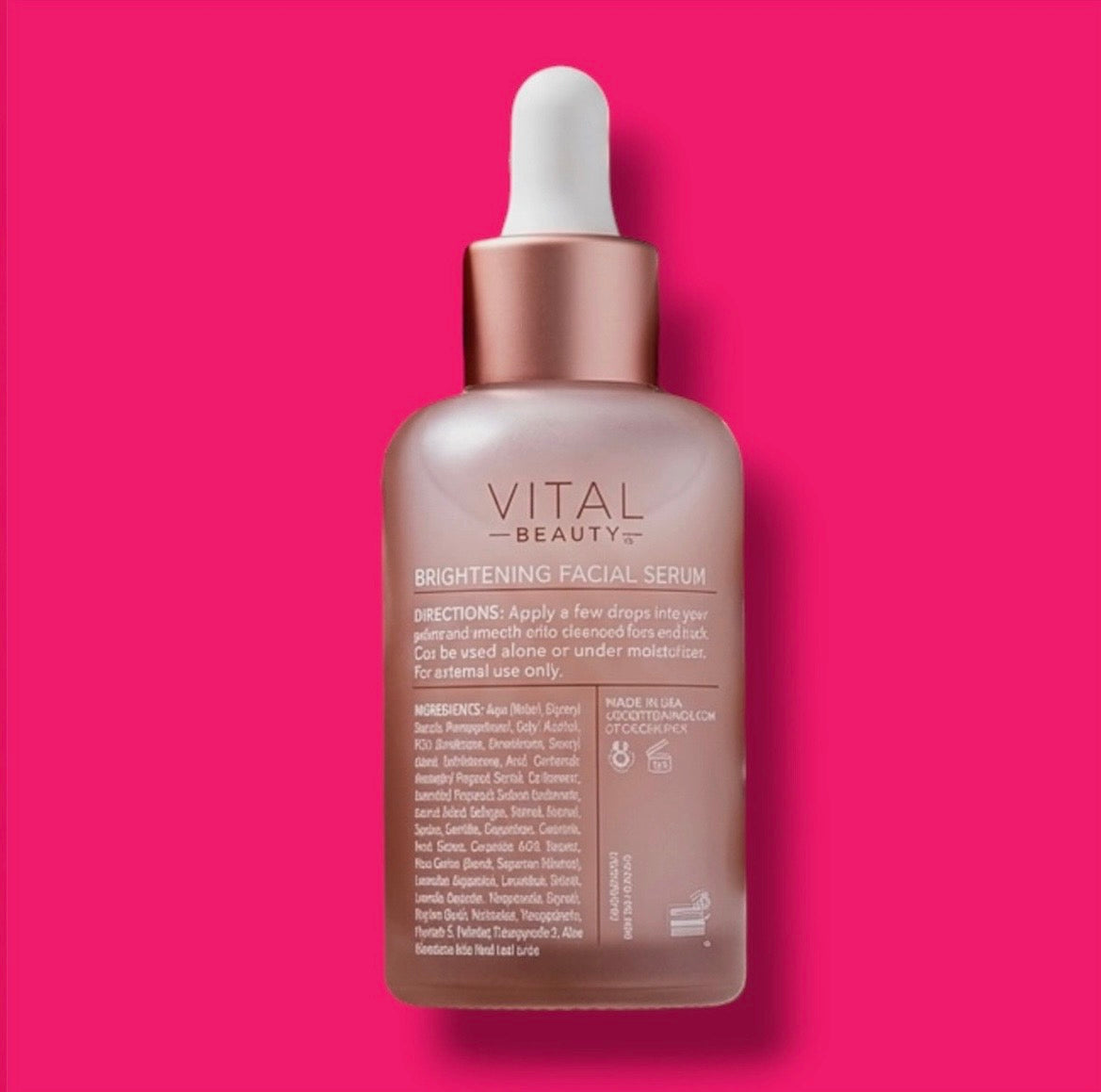 Vital Beauty Vitamin C & Hyaluronic Acid Power Glow Brightening Facial Serum 2fl