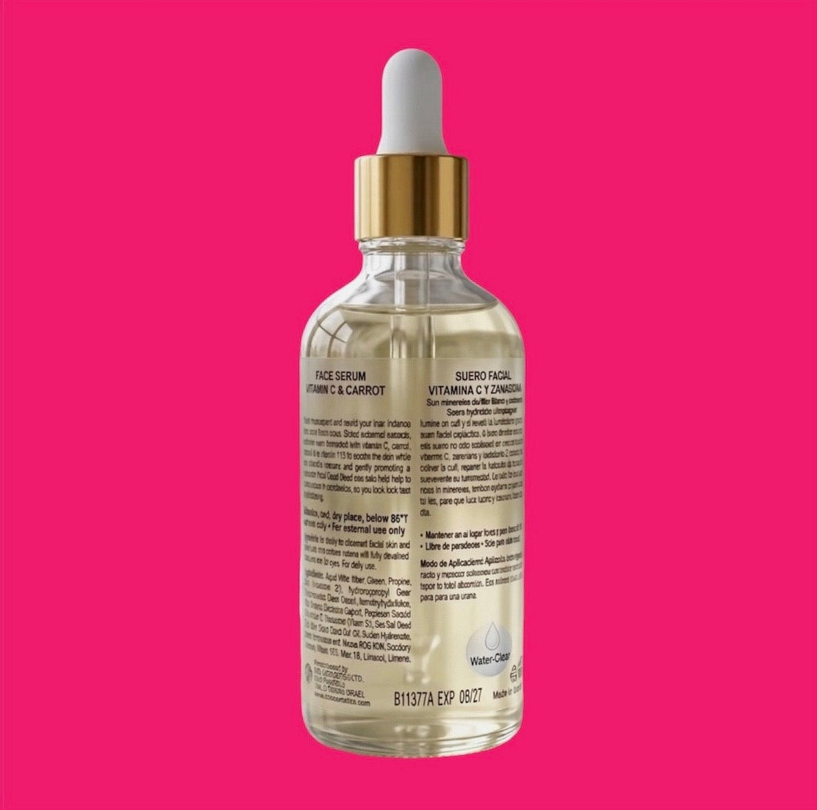 Vitamin C & Carrot Face Serum with Dead Sea Minerals & Niacinamide 3.8 fl oz