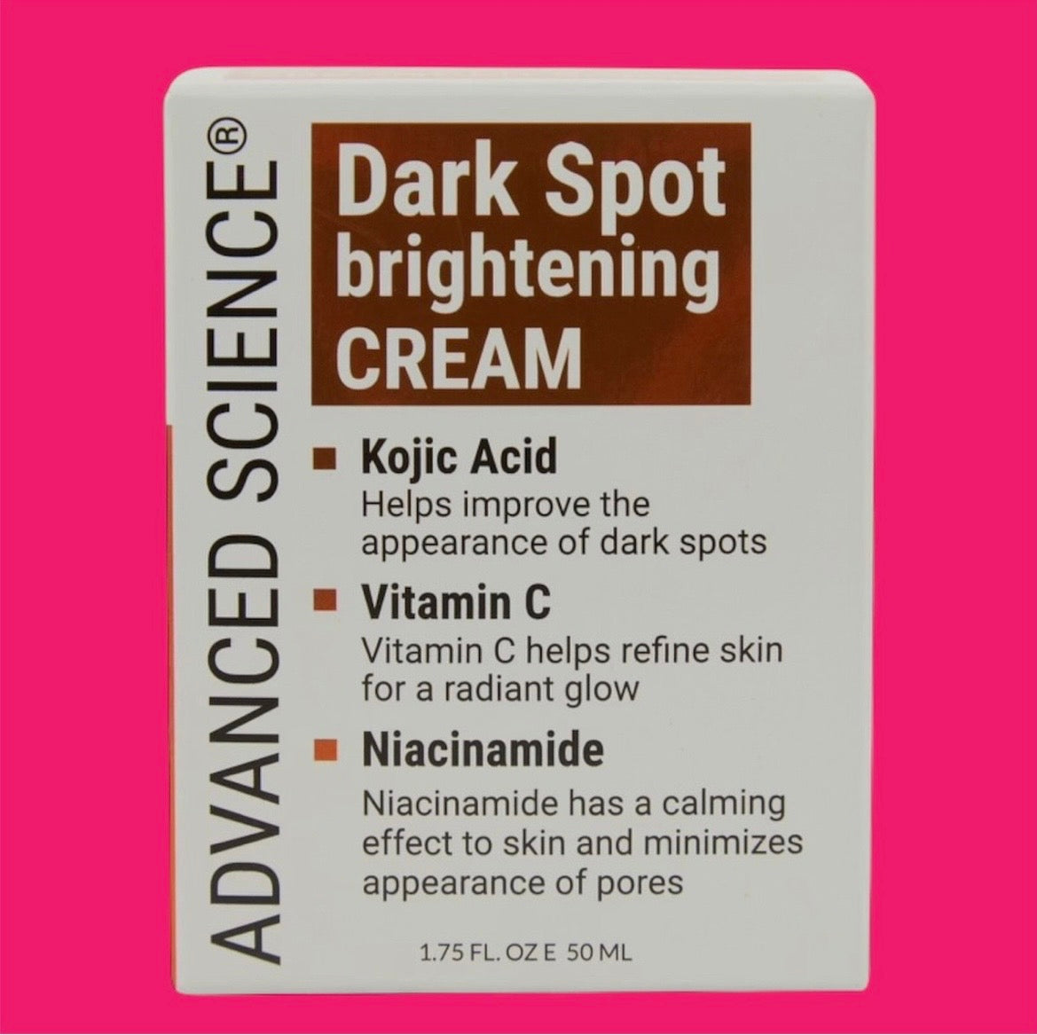 Advanced Science Dark Spot Brightening Cream Vitamin C Niacinamide 1.75 oz