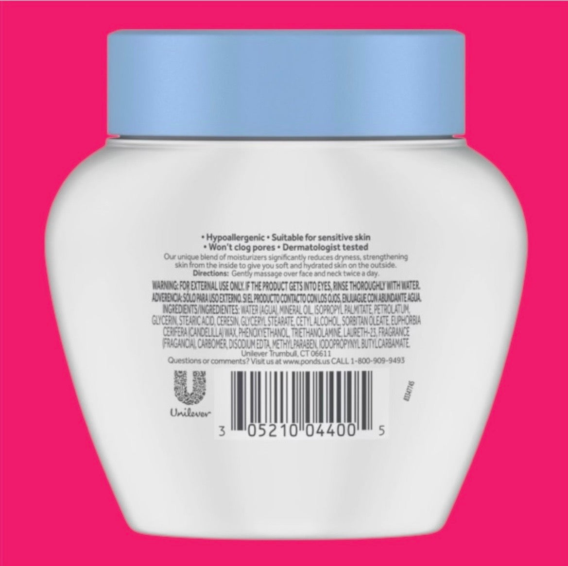 POND’S Dry Skin Cream Deep Hydrating Facial Moisturizer All Skin Types 6.5 OZ