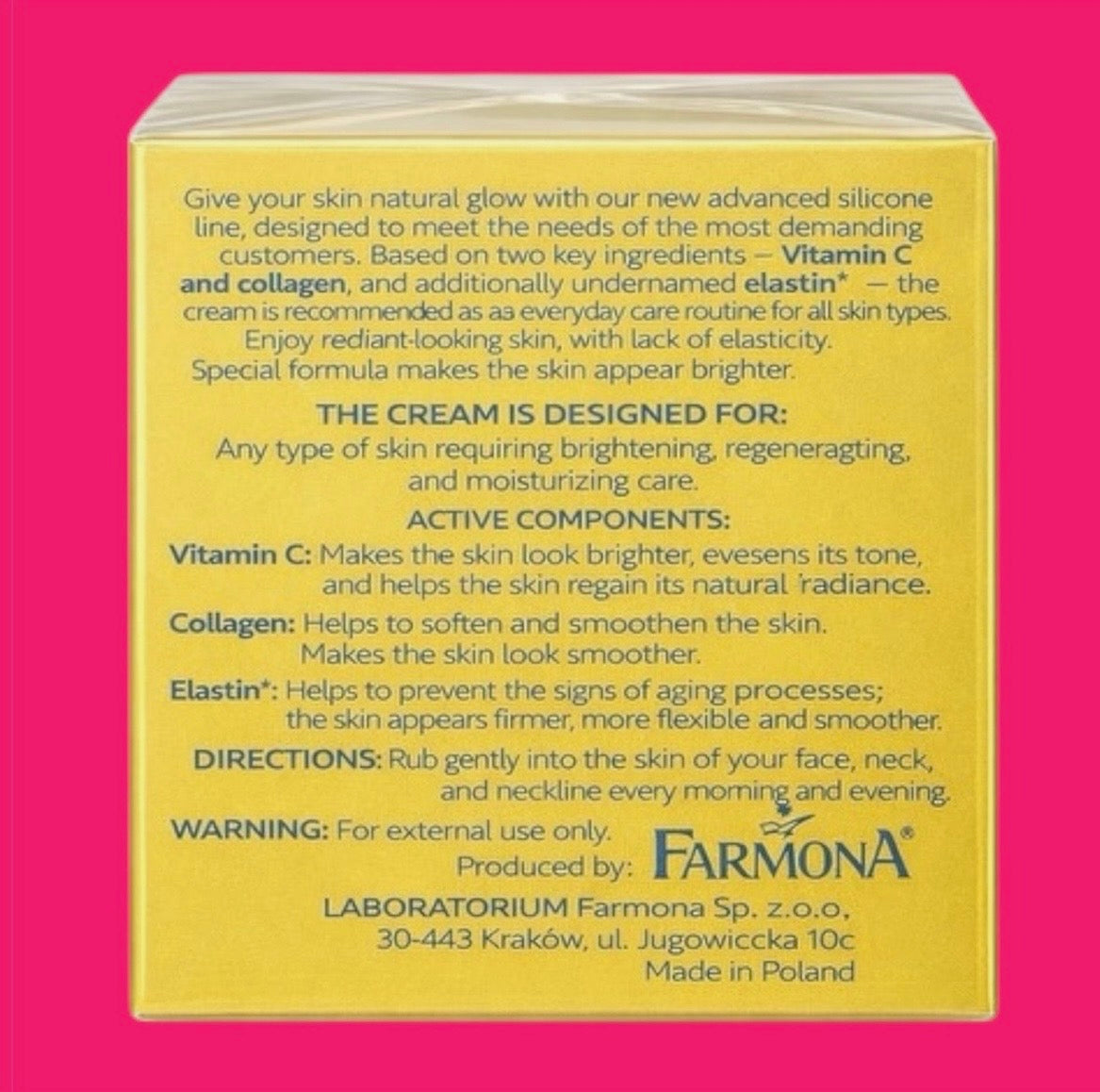 Farmona Let Glow Skin Vitamin C Glow Cream with Collagen & Elastin 1.69 fl oz