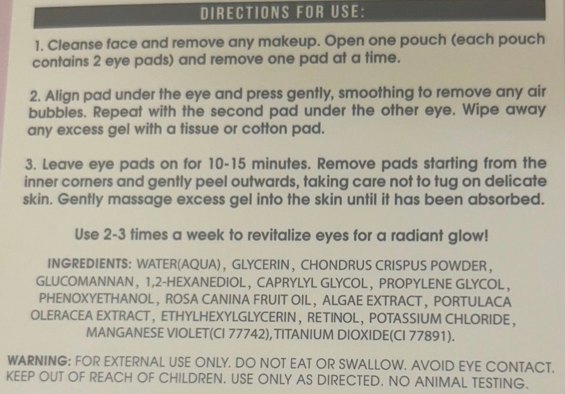 My Beauty Spot Recovering Under Eye Mask - Rosehip + Retinol