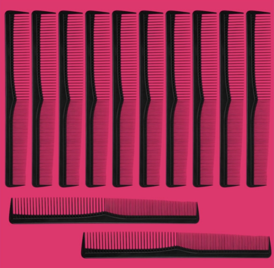Premium 12Pcs Hair Comb Barber Hair Styling Combs Set for Salon Barbers Styling