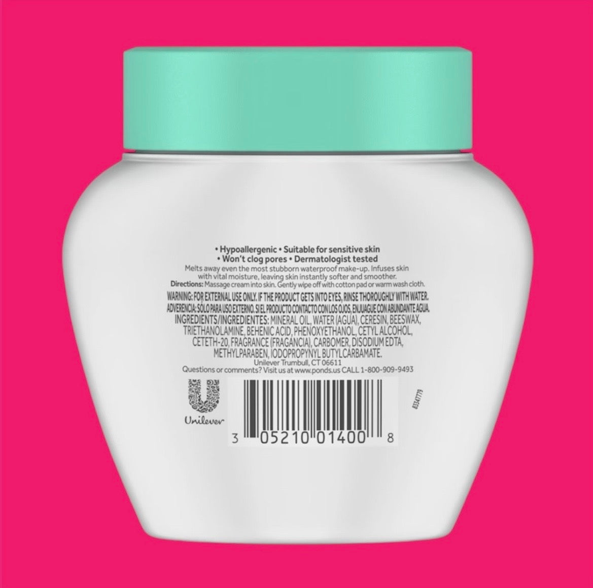 POND’S Fagrance-Free Cold Cream Cleanser & Make-Up Remover 6.1 oz