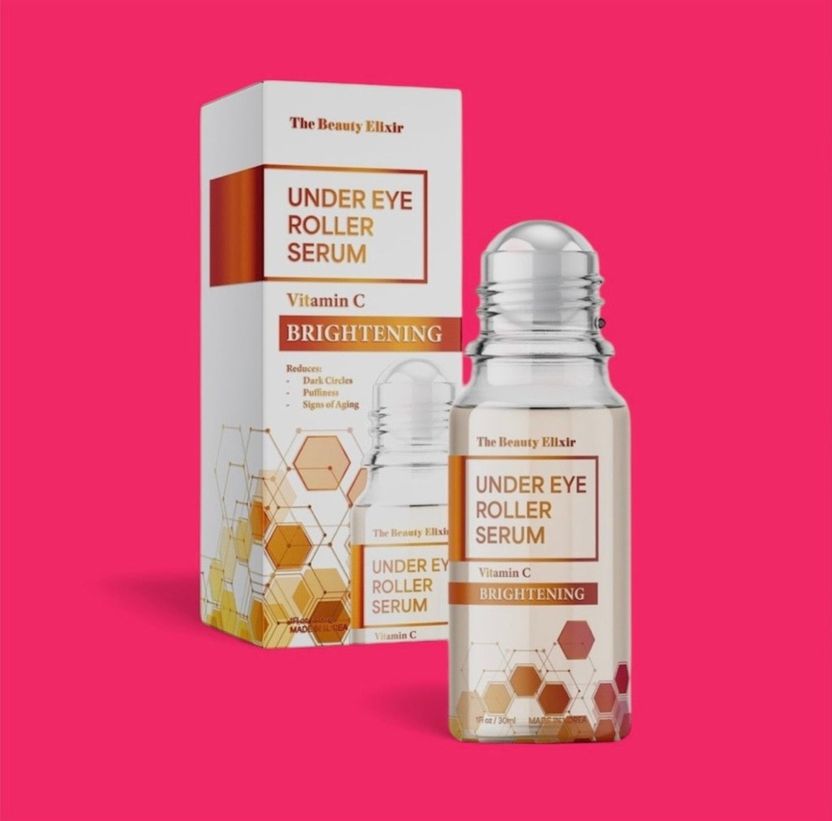 The Beauty Elixir - Under Eye Roller Serum VITAMIN C BRIGHTENING - 1.69 fl oz