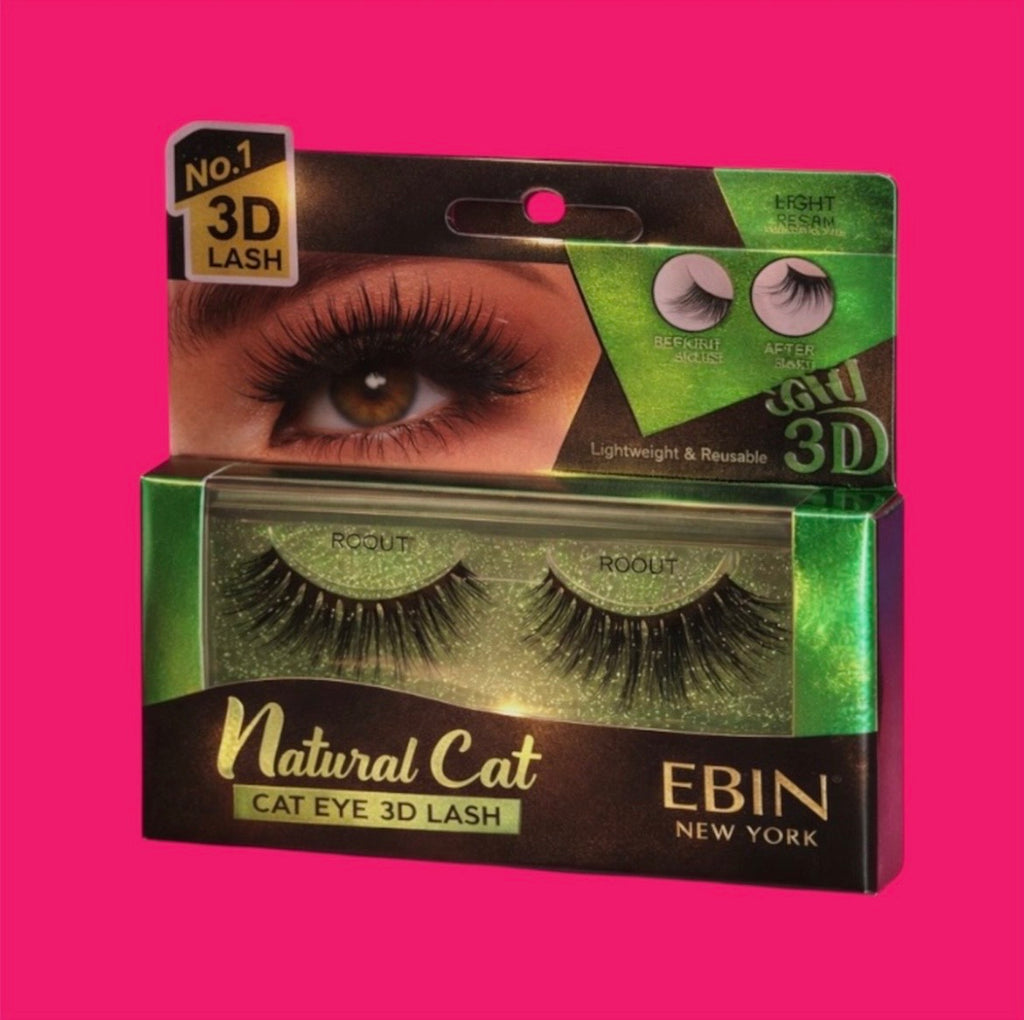 EBIN NEW YORK Eyelashes Natural Cat 3D Lash Cat Eye Chartreux
