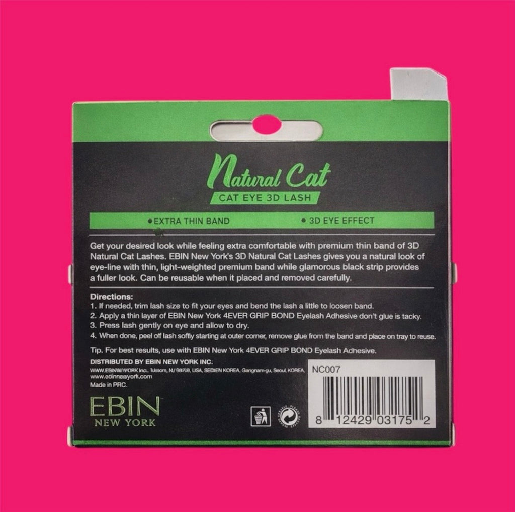 EBIN NEW YORK Eyelashes Natural Cat 3D Lash Cat Eye Chartreux