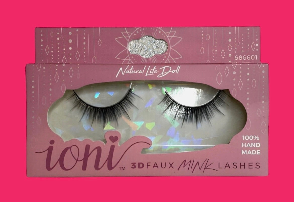 Ioni Real 3D Mink Makeup Cross False Natural Lite Eye Lashes 100% Handmade