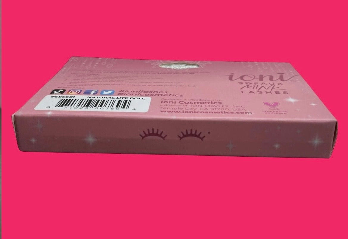 Ioni Real 3D Mink Makeup Cross False Natural Lite Eye Lashes 100% Handmade