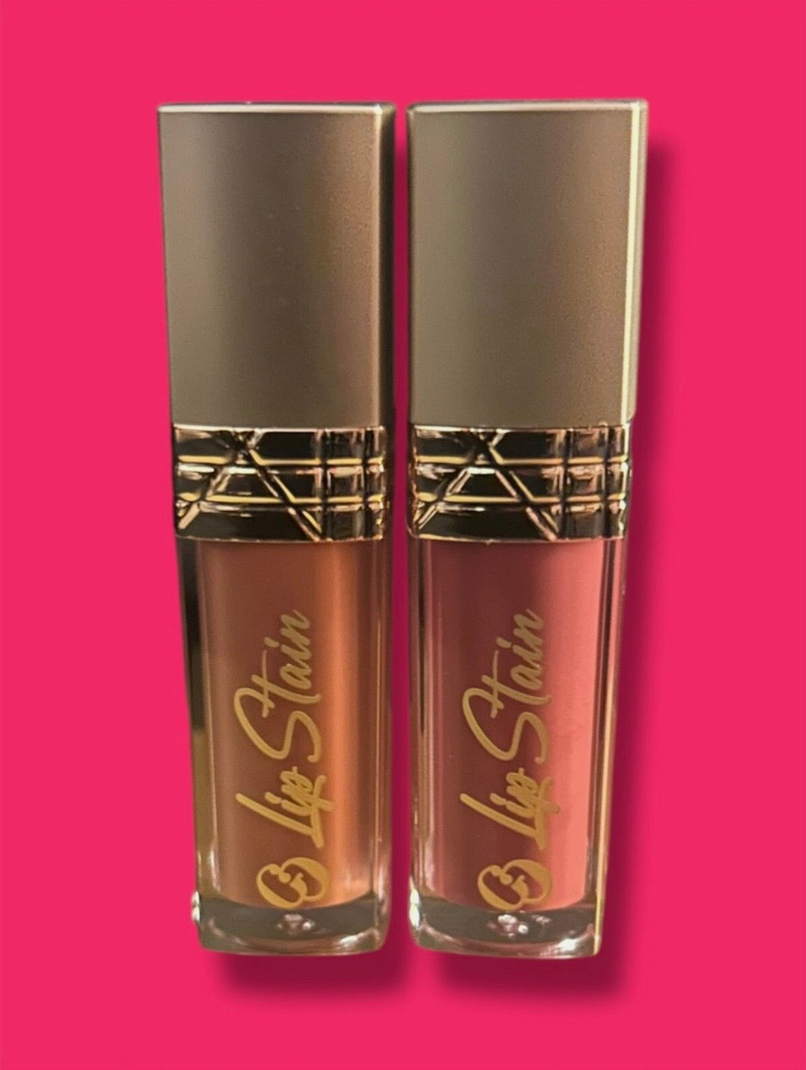 (2PK) Lip Stain Obsession Giordano Colors - Dark Pink & Nude Glossy Lip Stain