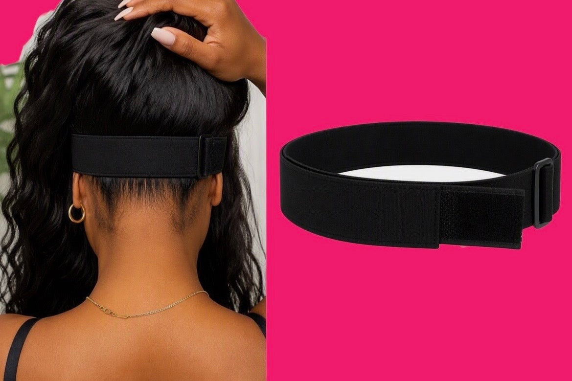 Black Edge Elastic Wig Band Adjustable Velcros Edge Laying Lace Melting Band