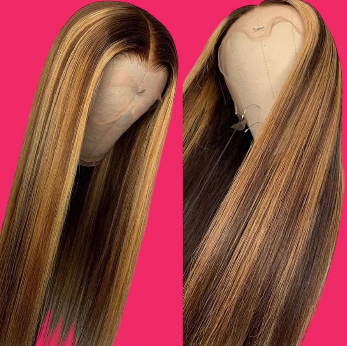 Glueless Ombre Highlight Wig Honey Lace Front 13x4 Transparent HD Lace Front