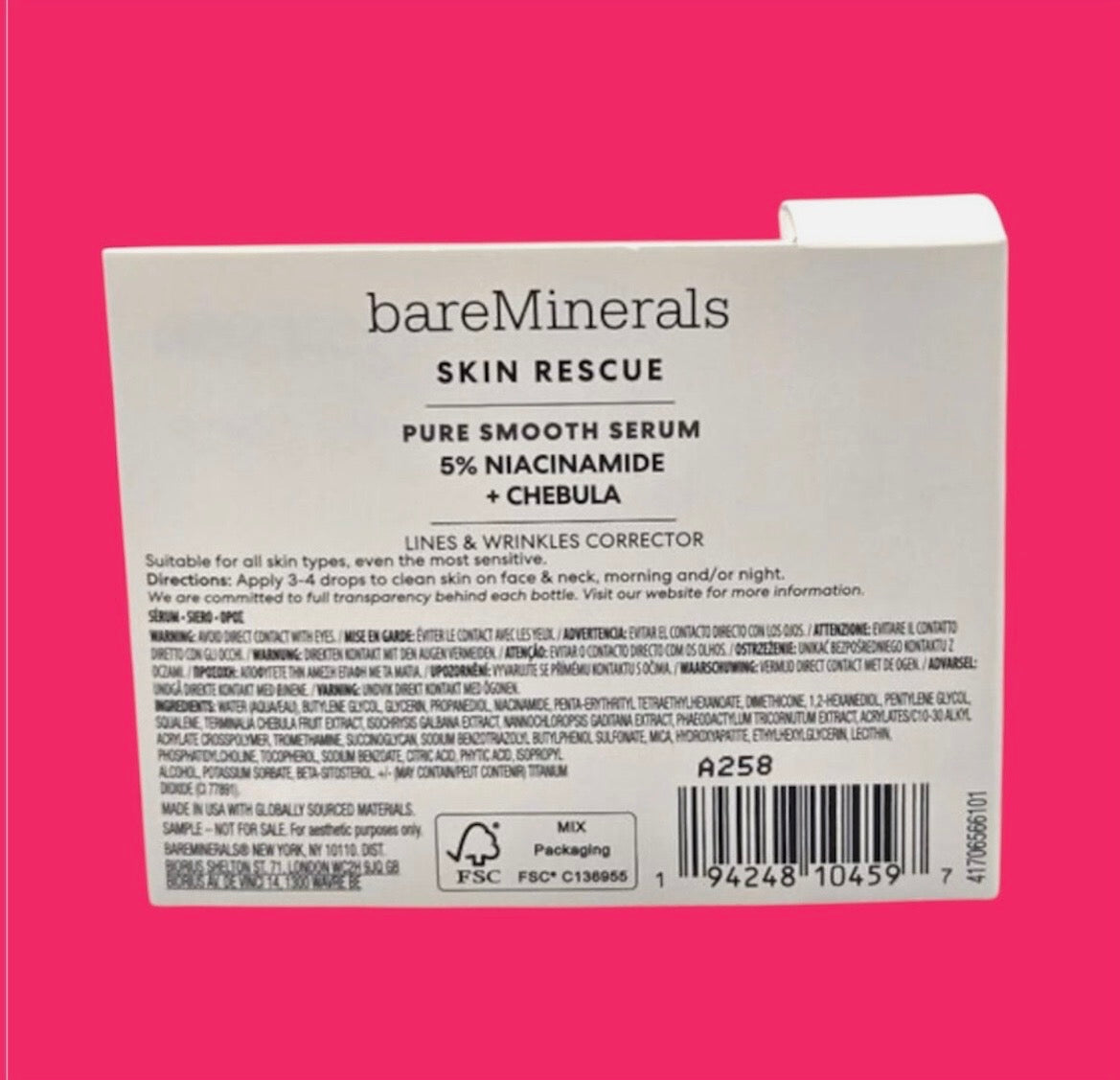 bareMinerals SKIN RESCUE Pure Moisture Serum with 1% PGA 5ml .16oz