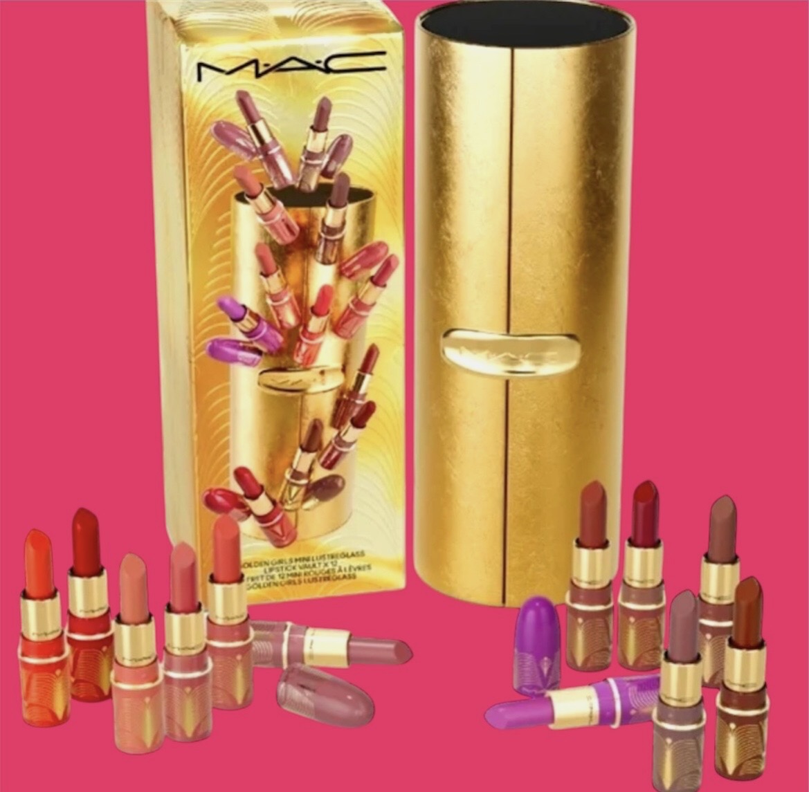 MAC Golden Girls 12 Mini Lustreglass Lipstick Set (Limited Edition) SALE!