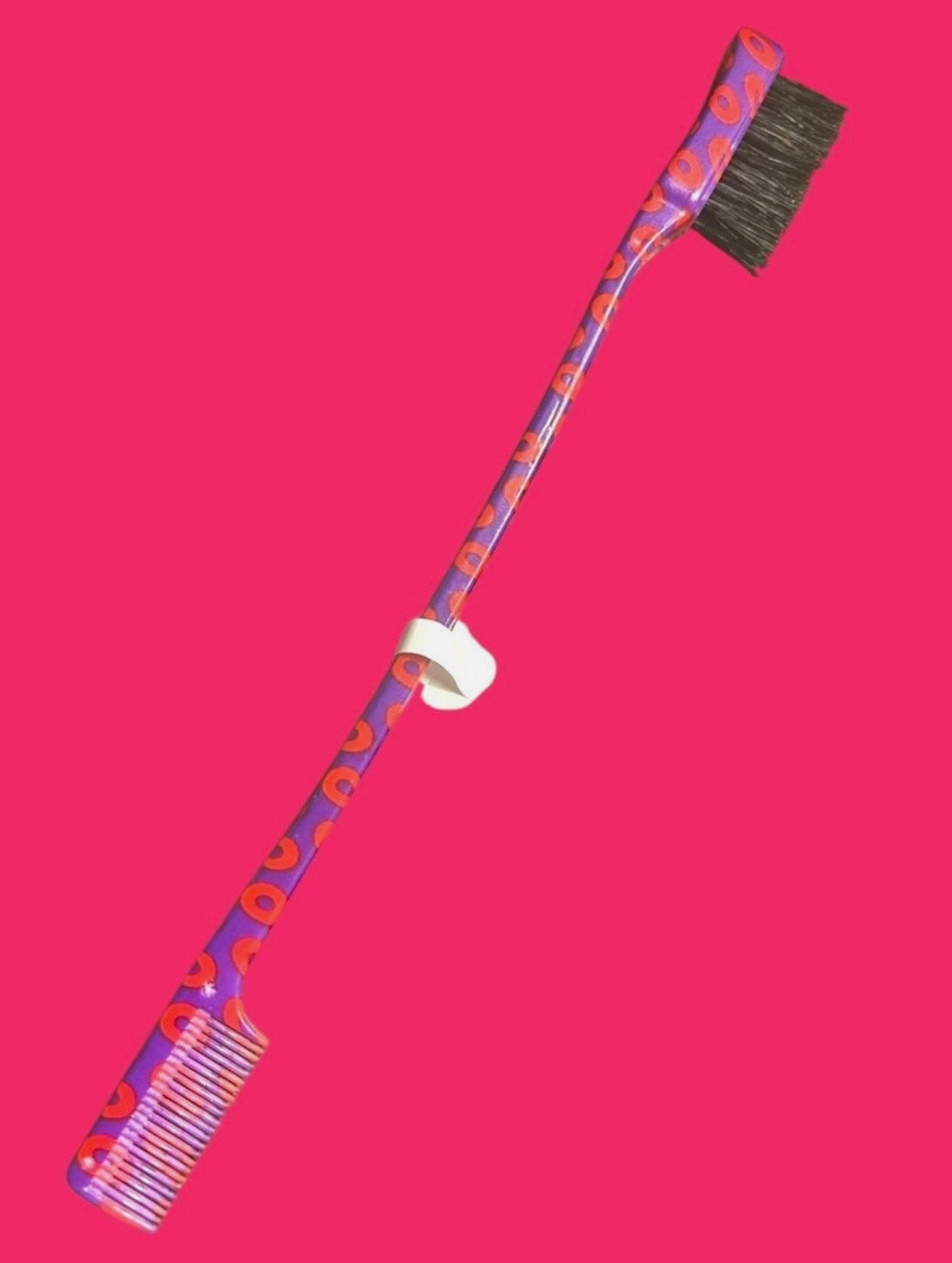 KISS Colors & Care Professional 3-in-1 Edge Hair Brush with Boar Bristles, Pink