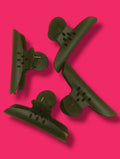 ANNIE 4" SECTION BUTTERFLY HAIR CLAW SALON CLIPS 4 PCS #3236 SILICONE TEETH