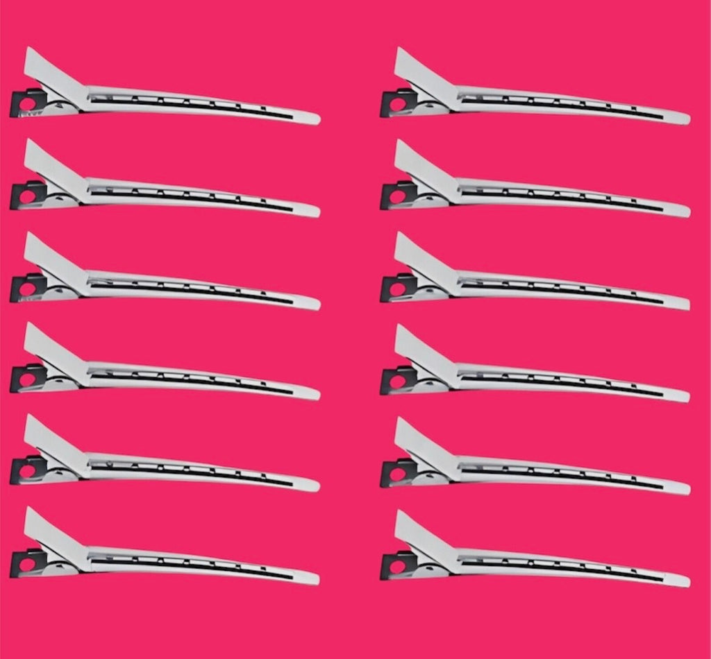 (12pcs) Diane Metal Hair Clips Duckbill Clips Alligator Styling Clips