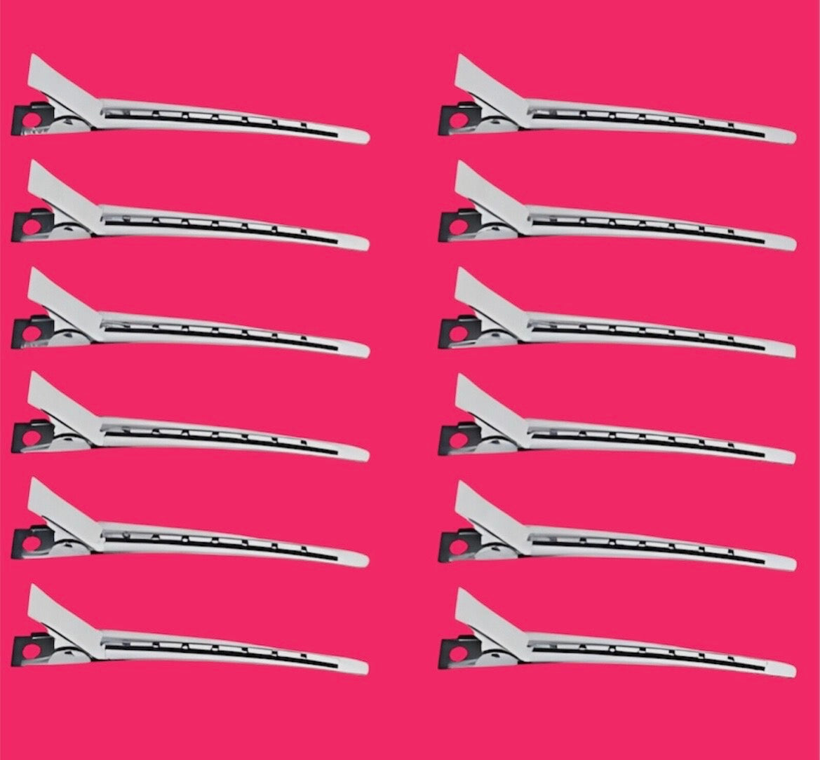 (12pcs) Diane Metal Hair Clips Duckbill Clips Alligator Styling Clips