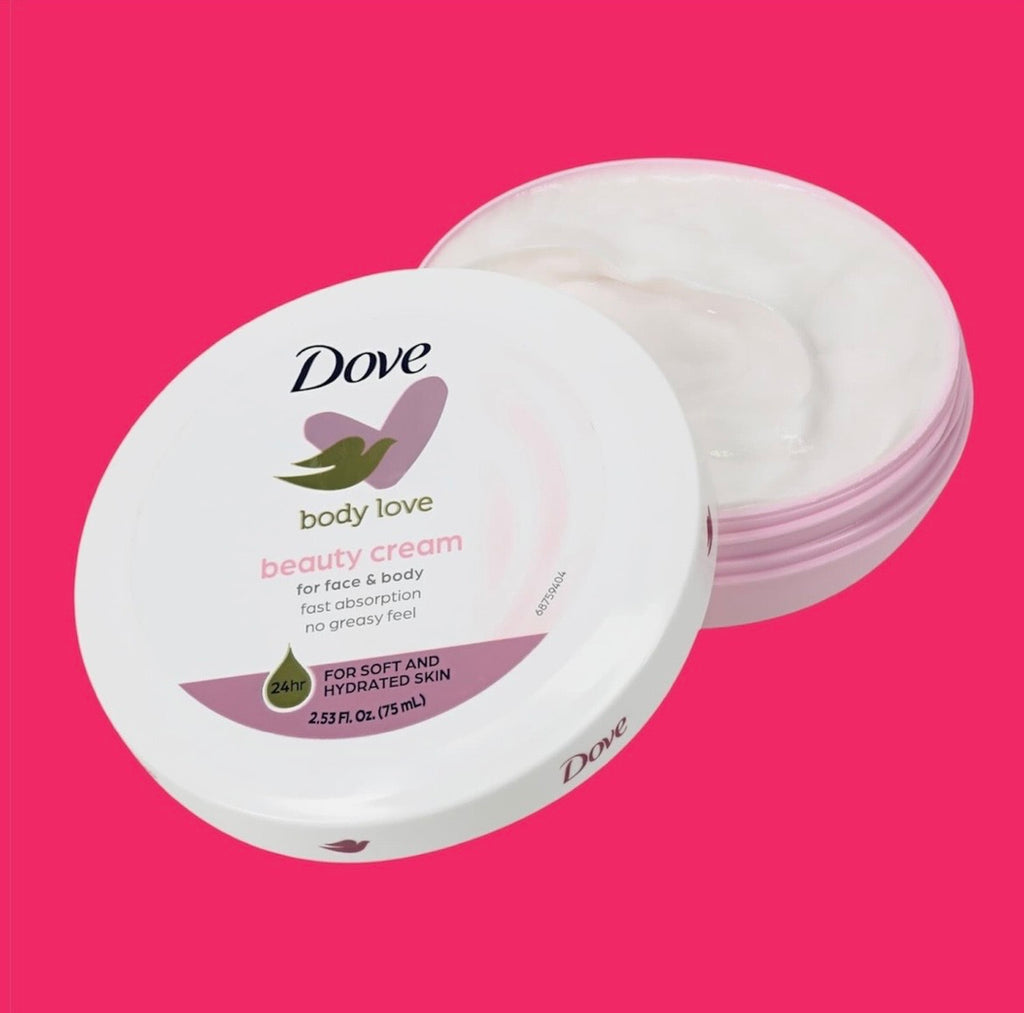 Dove Body Love Beauty Moisturizing Cream 2.53oz for Complete Daily Skin Care