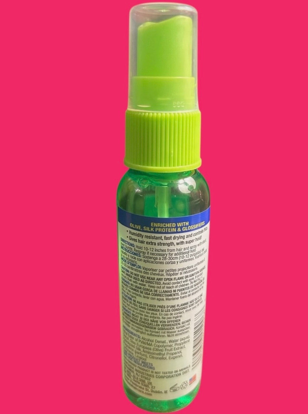 Fantasia IC Olive Hair Polisher Firm Hold Spritz Hair Spray 2oz